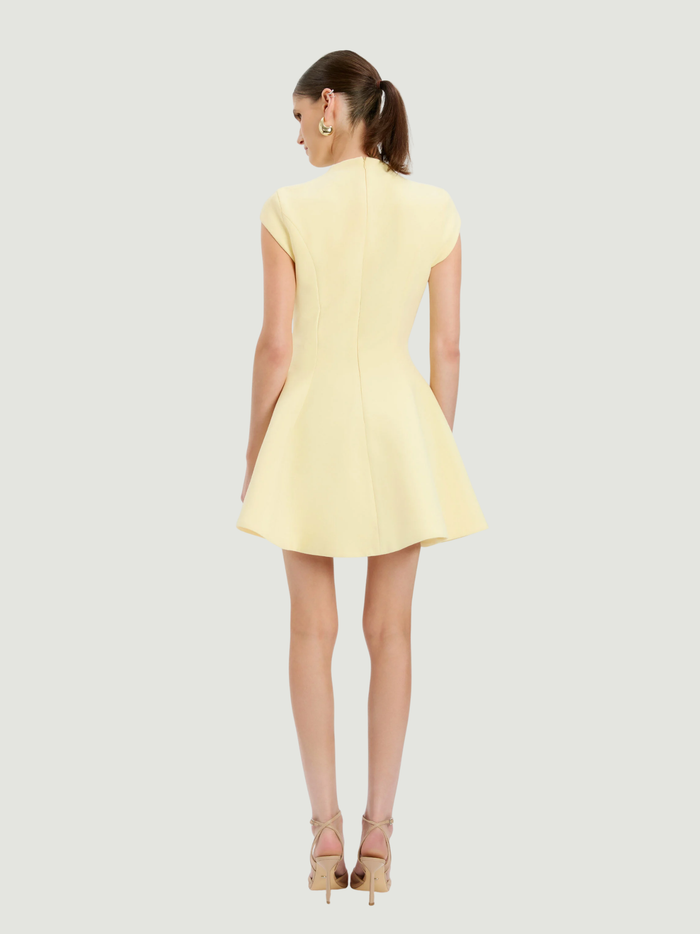BARDOT WOMEN Beckett High Neck Mini Dress Canary Yellow - MAISONDEFASHION.COM