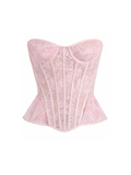 BARDOT WOMEN Cristo Strapless Lace Bustier Lilac - MAISONDEFASHION.COM
