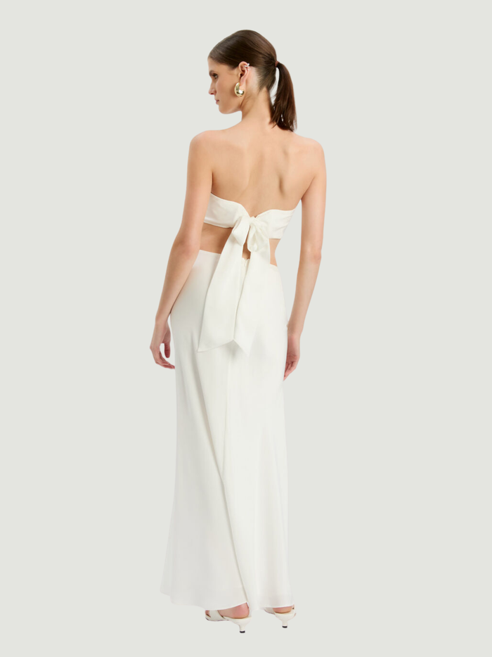 BARDOT WOMEN Dylan Satin Bandeau Top Orchid White - MAISONDEFASHION.COM