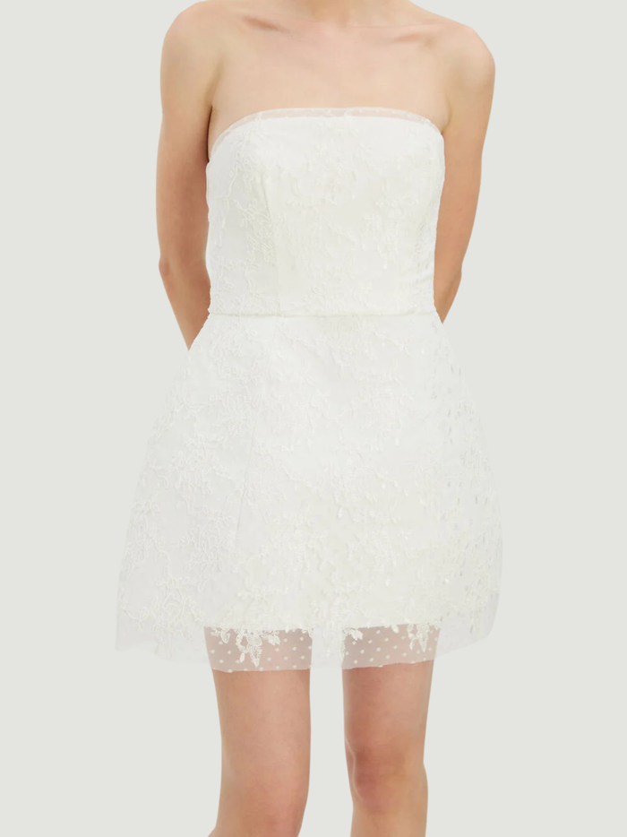 BARDOT WOMEN Franca Hourglass Mini Dress Ivory - MAISONDEFASHION.COM