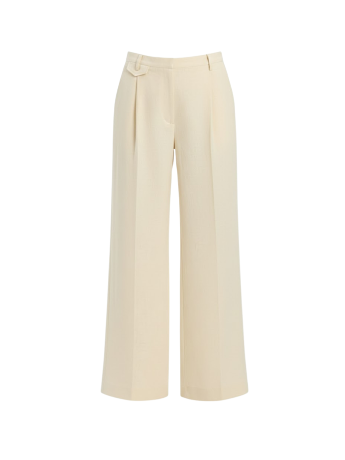 BARDOT WOMEN Geordy Hipster Linen Pants Eggnog - MAISONDEFASHION.COM