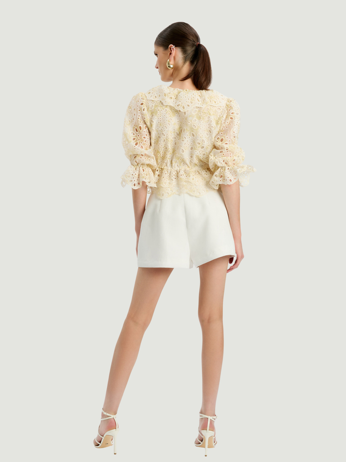 BARDOT WOMEN Helenia High Waisted Shorts Orchid White - MAISONDEFASHION.COM