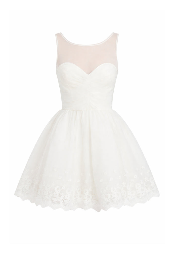 BARDOT WOMEN Hilda Hoop Mini Dress Ivory - MAISONDEFASHION.COM