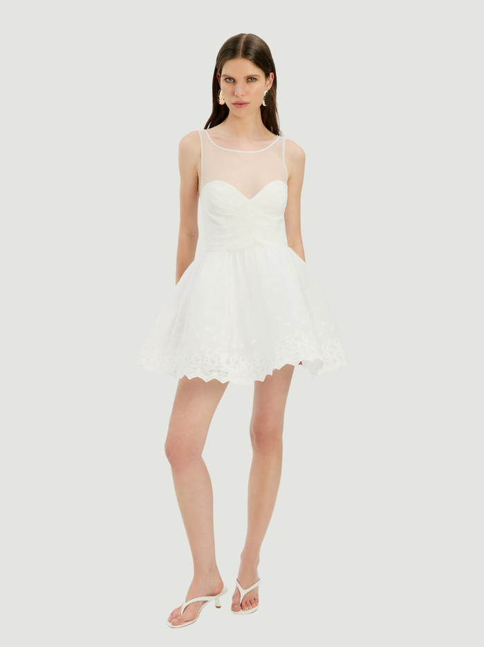 BARDOT WOMEN Hilda Hoop Mini Dress Ivory - MAISONDEFASHION.COM