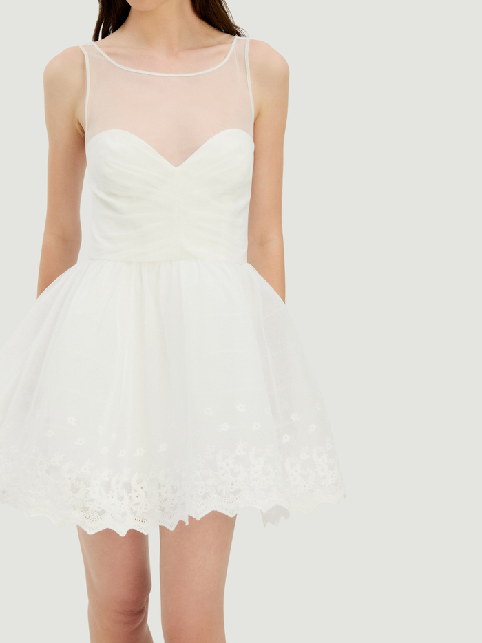 BARDOT WOMEN Hilda Hoop Mini Dress Ivory - MAISONDEFASHION.COM