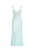 BARDOT WOMEN Ivy Lace Detail Maxi Dress Aqua - MAISONDEFASHION.COM