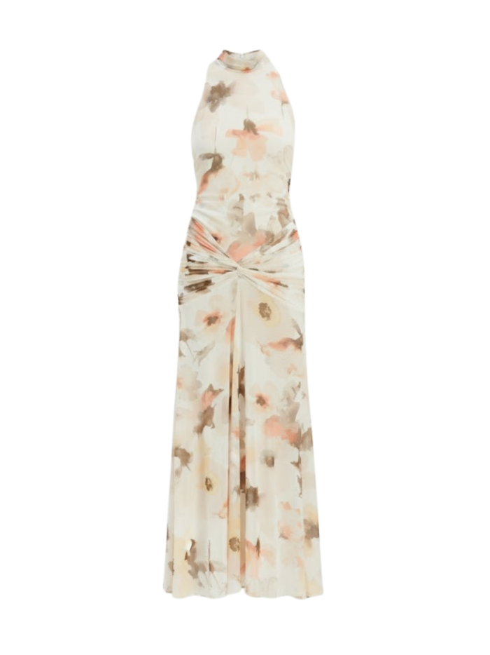 BARDOT WOMEN Leanna Mesh Midi Dress Ivory Floral - MAISONDEFASHION.COM