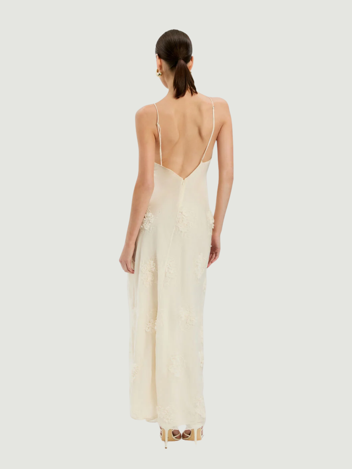 BARDOT WOMEN Romaya V Neck Maxi Dress Ivory - MAISONDEFASHION.COM
