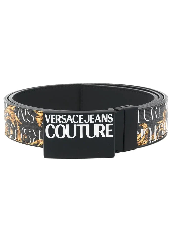 Versace Barocco logo-print belt black - MAISONDEFASHION.COM