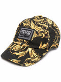 VERSACE JEANS COUTURE Baroque Logo Cap Black - MAISONDEFASHION.COM