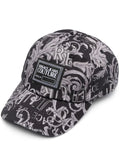VERSACE Baroque-print Baseball Cap Black/Black - MAISONDEFASHION.COM