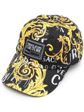 VERSACE Baroque-print Baseball Cap Black/Gold - MAISONDEFASHION.COM