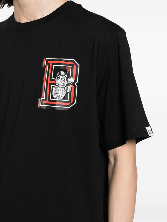 BILLIONAIRE BOYS CLUB Mascot Print Cotton T-Shirt Black - MAISONDEFASHION.COM