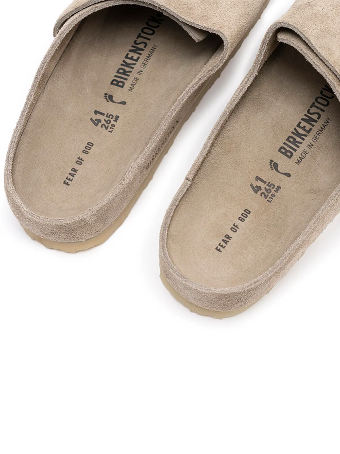 BIRKENSTOCK x FEAR OF GOD UNISEX Los Feliz VL Suede Narrow-Fit Slip-On Taupe - MAISONDEFASHION.COM