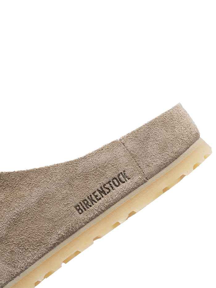 BIRKENSTOCK x Fear Of God Unisex Los Feliz VL Suede Narrow-Fit Slip-On Taupe - MAISONDEFASHION.COM