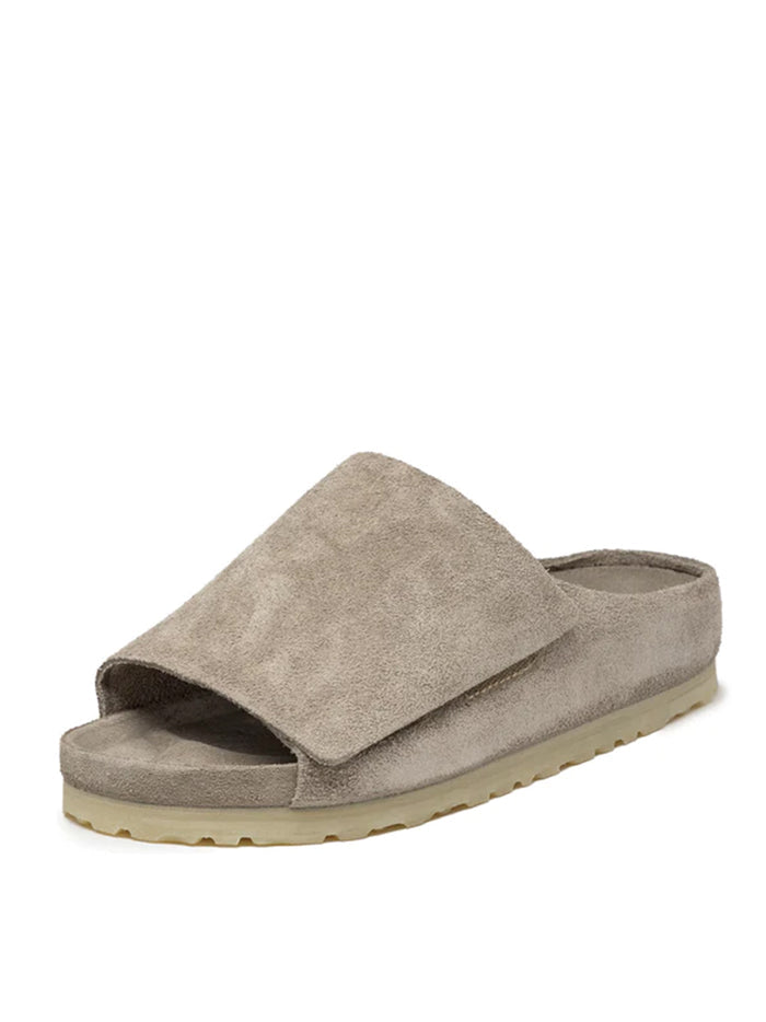 BIRKENSTOCK x Fear Of God Unisex Los Feliz VL Suede Narrow-Fit Slip-On Taupe - MAISONDEFASHION.COM