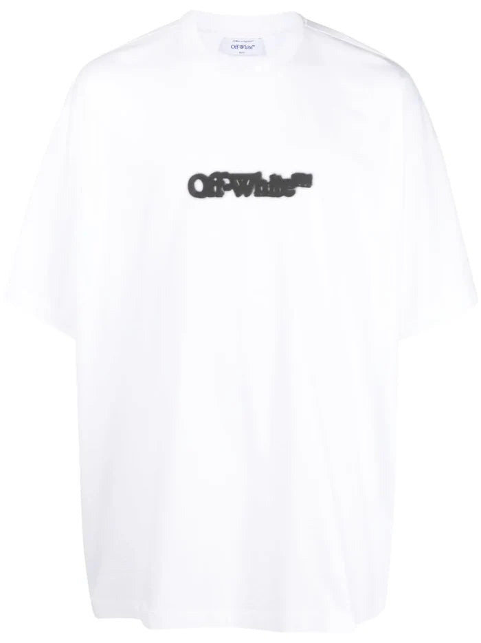 OFF-WHITE MEN Blurr Book Over S/S T-Shirt White/Black - MAISONDEFASHION.COM