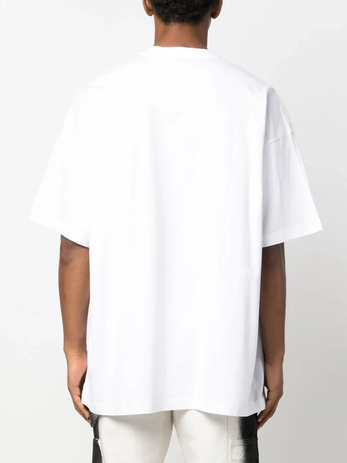 OFF-WHITE MEN Blurr Book Over S/S T-Shirt White/Black - MAISONDEFASHION.COM