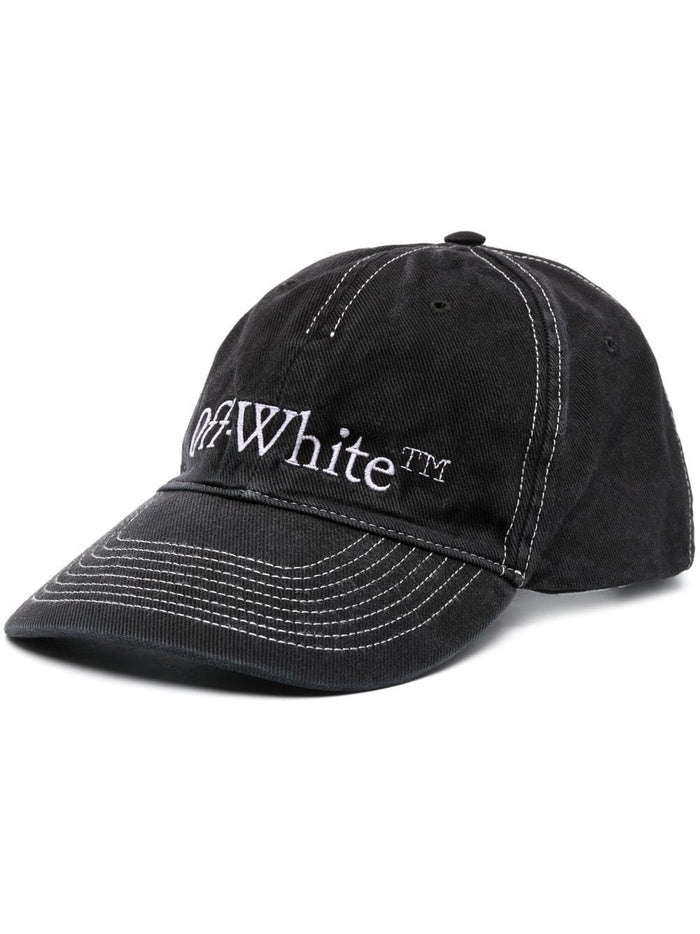 OFF-WHITE Bookish Baseball Cap Black/White - MAISONDEFASHION.COM