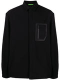 BOSS MEN Burel X Fabric Shell Long-sleeved Over-Shirt Black - MAISONDEFASHION.COM