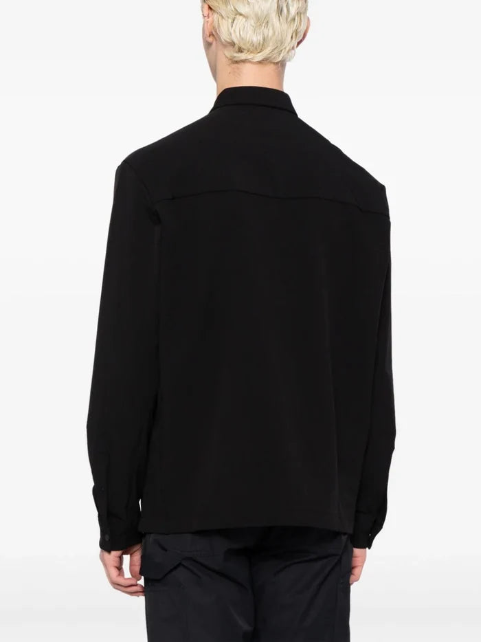BOSS MEN Burel X Fabric Shell Long-sleeved Over-Shirt Black - MAISONDEFASHION.COM