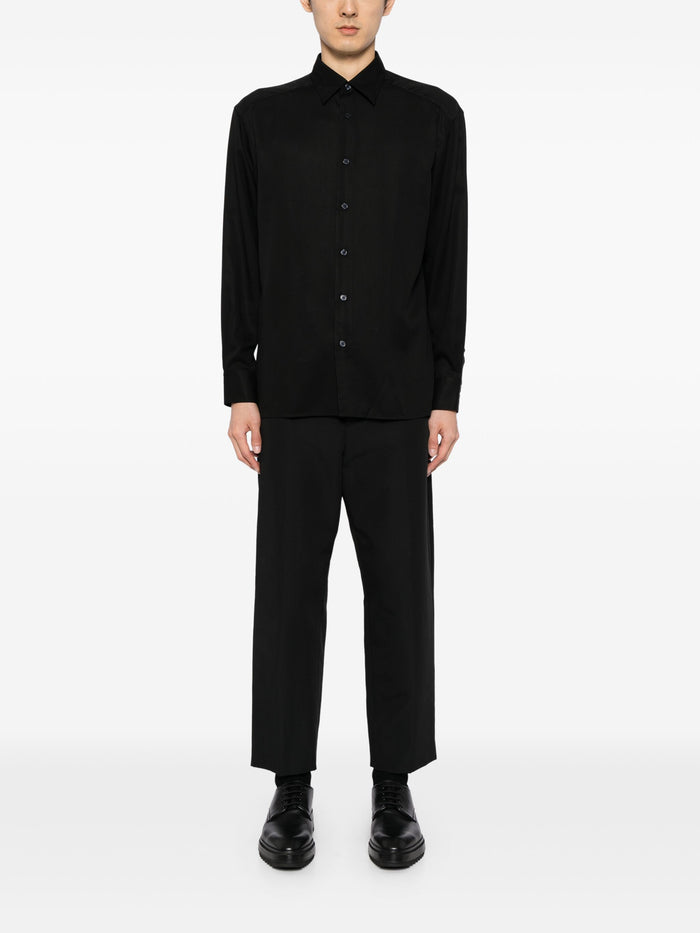 BOSS C-Cory Long Sleeve Cotton Shirt Black - MAISONDEFASHION.COM