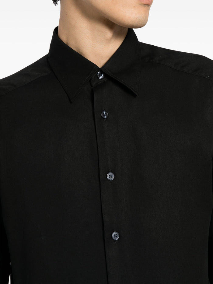 BOSS C-Cory Long Sleeve Cotton Shirt Black - MAISONDEFASHION.COM