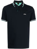 BOSS Chest Logo-print Detail Polo Shirt Dark Blue - MAISONDEFASHION.COM