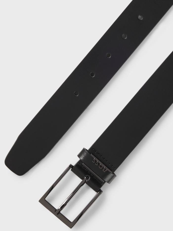 BOSS Cole Ant Leather Belt Black - MAISONDEFASHION.COM
