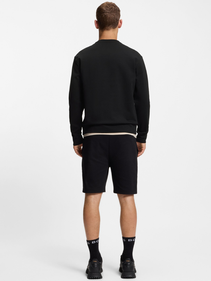 BOSS Cotton-Blend Sweatshirt With Double B Monogram Black - MAISONDEFASHION.COM