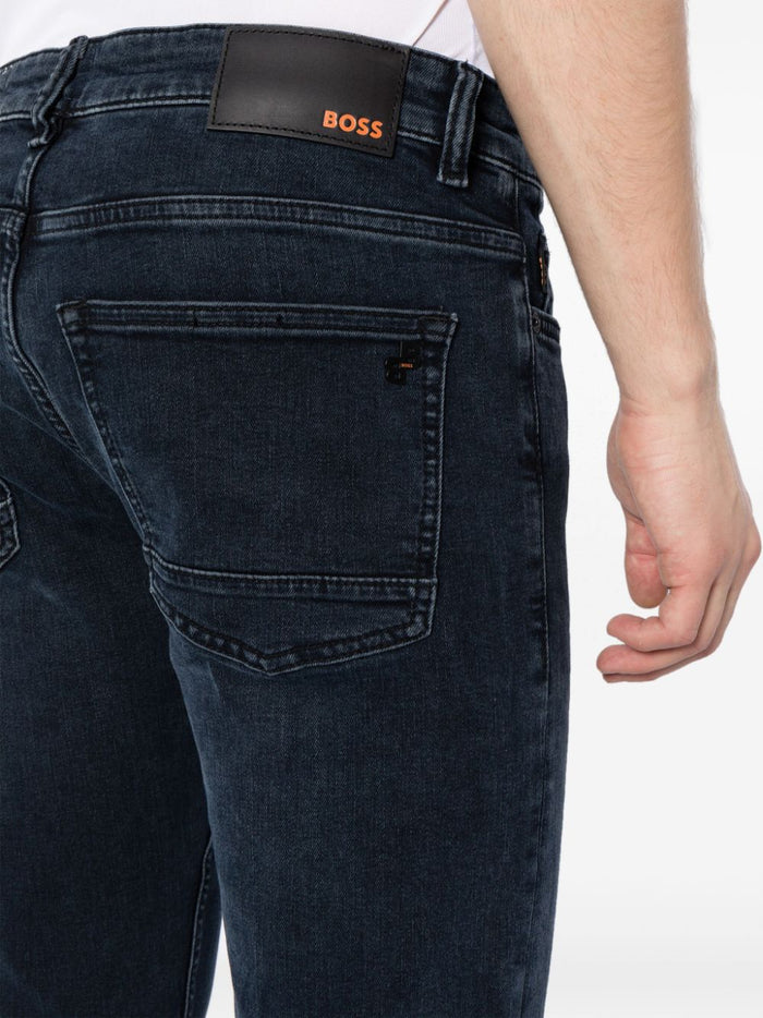 BOSS MEN Delaware BC-P Slim-fit Jeans Dark Blue - MAISONDEFASHION.COM