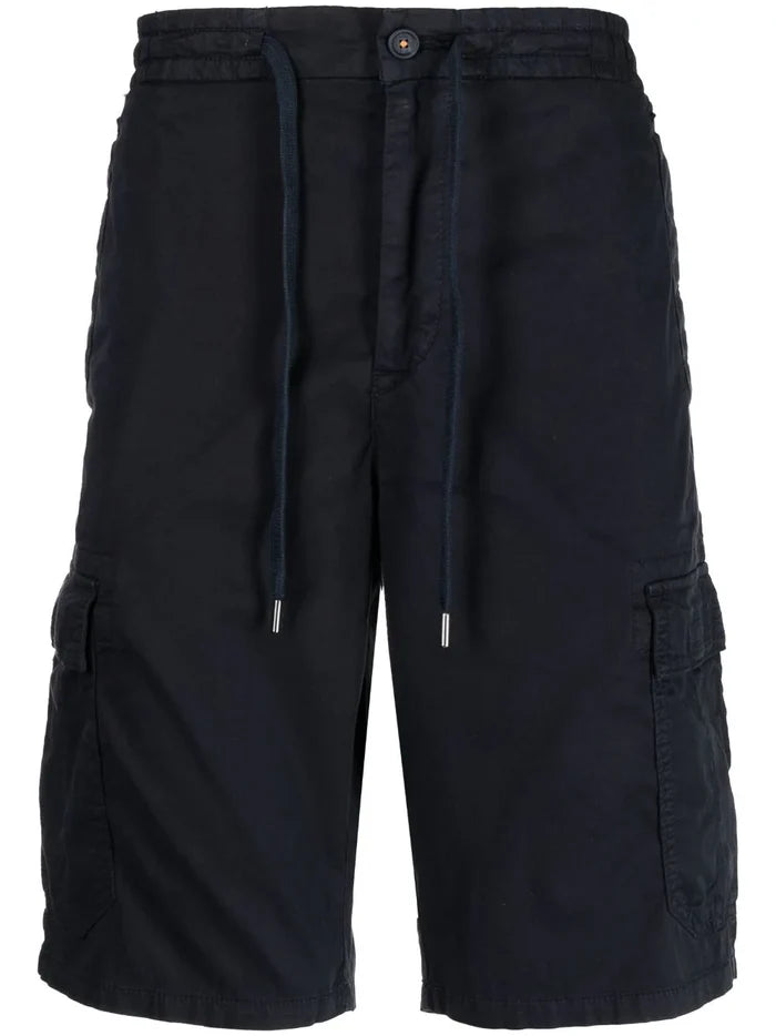 BOSS Drawstring Regular Fit Cargo Shorts Dark Blue - MAISONDEFASHION.COM