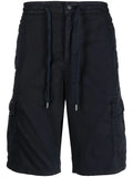 BOSS Drawstring Regular Fit Cargo Shorts Dark Blue - MAISONDEFASHION.COM