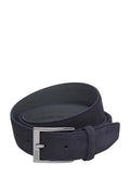 BOSS Elloy SD GMST Luxurious Suede Premium Belt Dark Blue - MAISONDEFASHION.COM