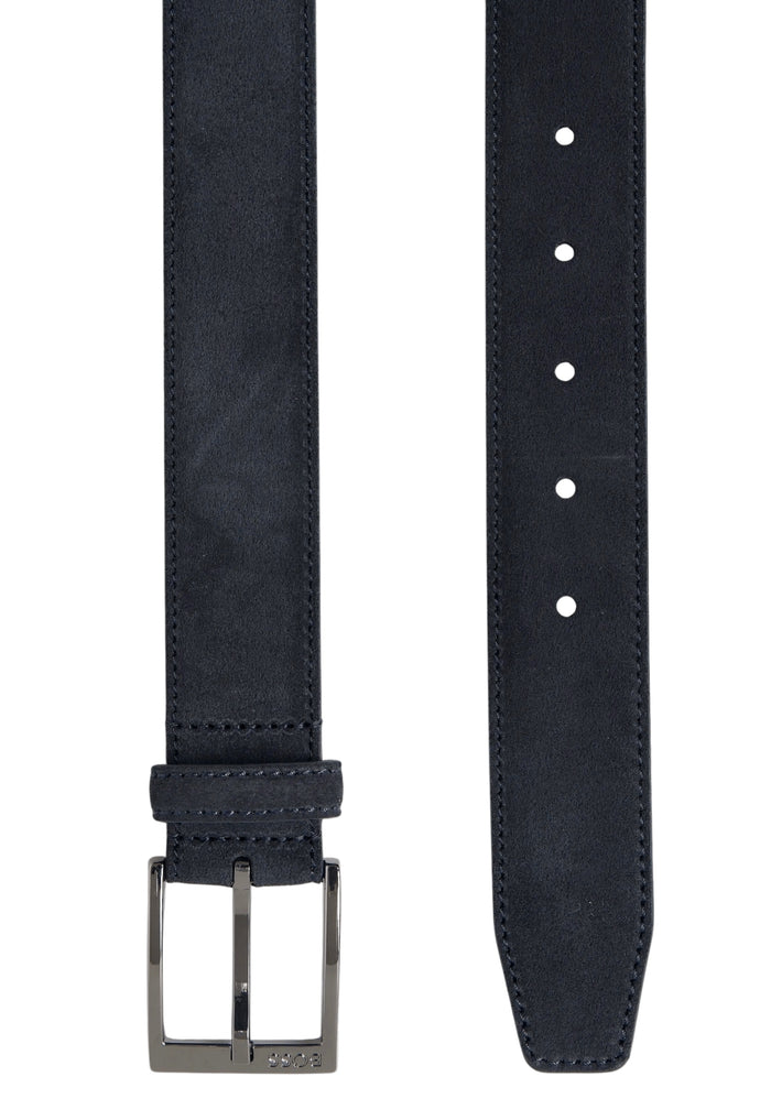 BOSS Elloy SD GMST Luxurious Suede Premium Belt Dark Blue - MAISONDEFASHION.COM