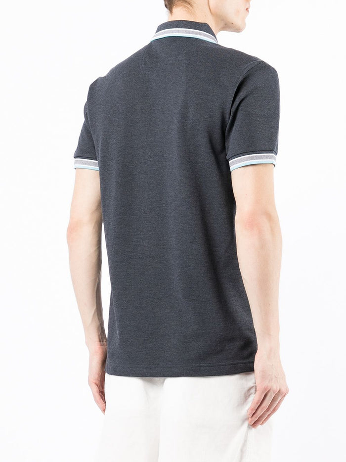 BOSS Embroidered-logo polo shirt Dark Blue - MAISONDEFASHION.COM