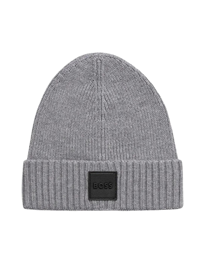 BOSS Flavio Beanie Hat Silver - MAISONDEFASHION.COM