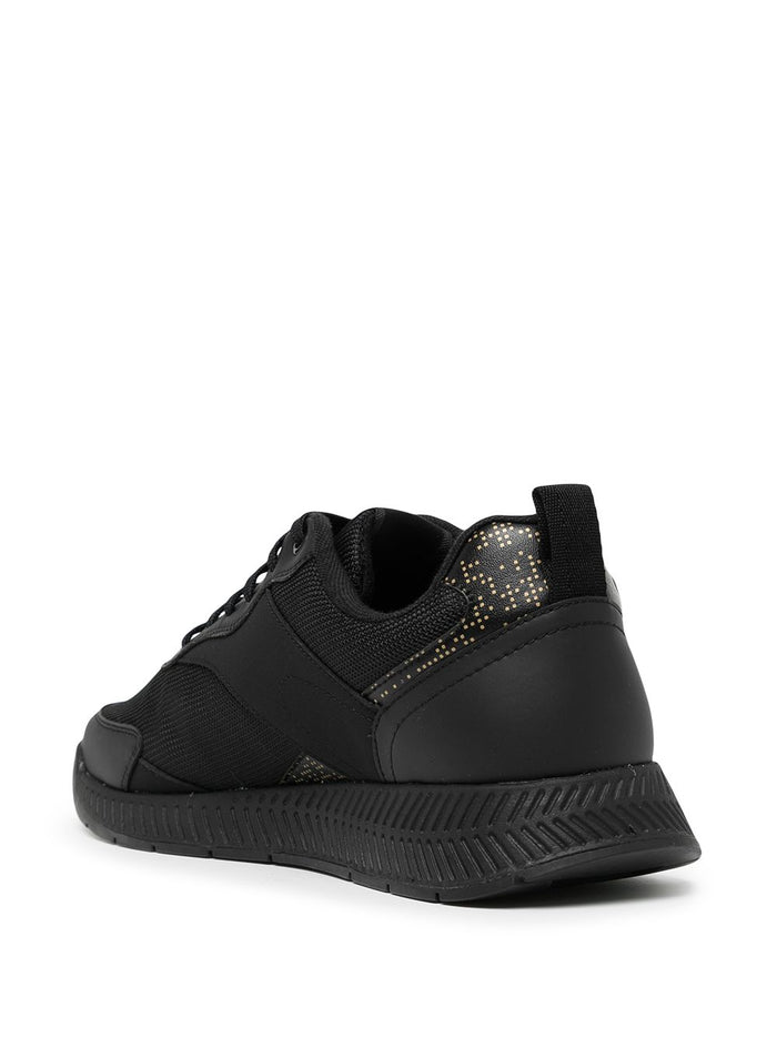 BOSS logo-print low-top sneakers black - MAISONDEFASHION.COM