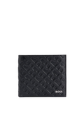 BOSS MEN Grained-leather Wallet Black - MAISONDEFASHION.COM