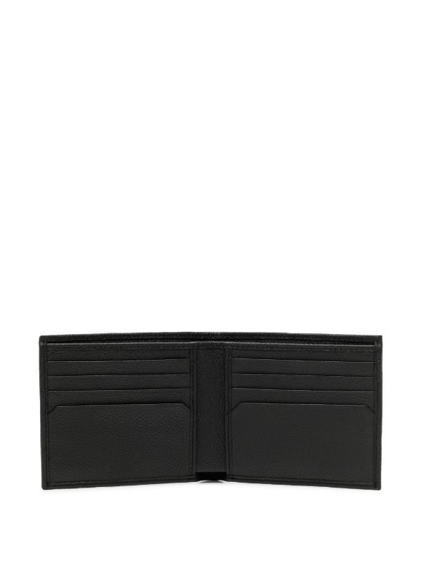 BOSS MEN Grained-Leather Wallet Black - MAISONDEFASHION.COM