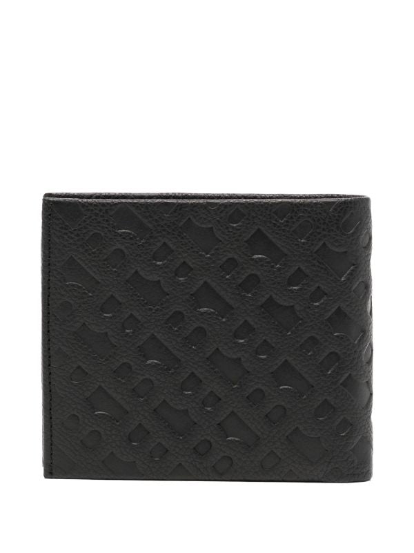 BOSS MEN Grained-Leather Wallet Black - MAISONDEFASHION.COM