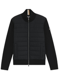 BOSS H-Hernesto Mixed-Material Jacket With Padded Front Black - MAISONDEFASHION.COM