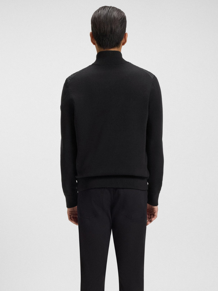 BOSS H-Hernesto Mixed-Material Jacket With Padded Front Black - MAISONDEFASHION.COM