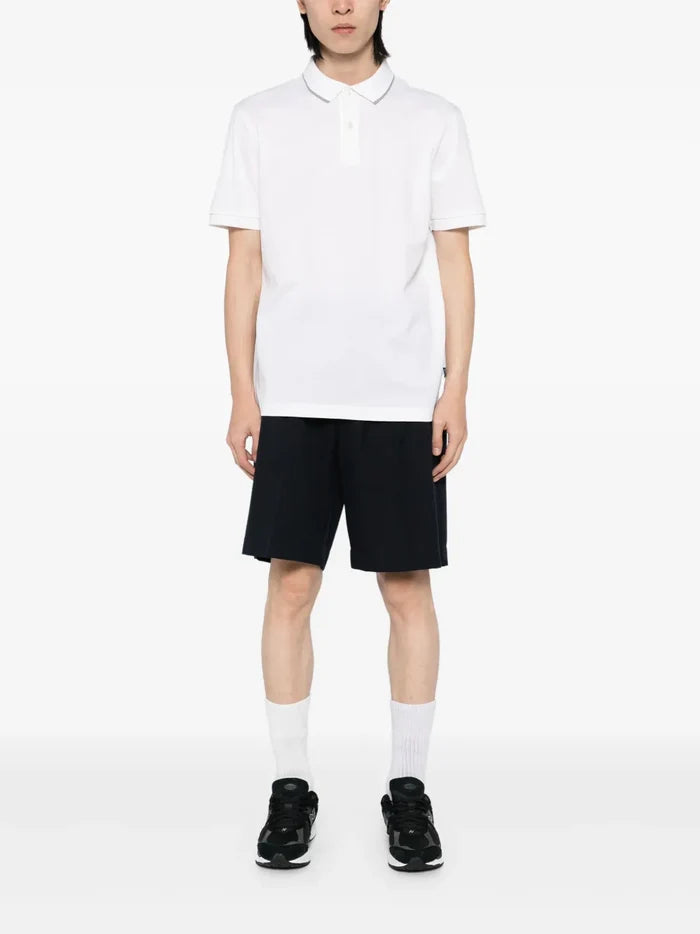 BOSS H-Prout 59 Cotton Polo Shirt Cream White - MAISONDEFASHION.COM