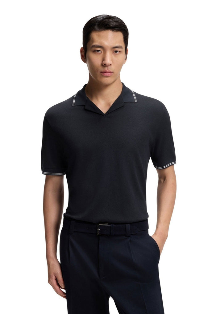 BOSS H-Pye Polo Shirt Dark Blue - MAISONDEFASHION.COM