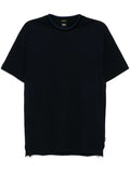 BOSS H-Thompson Mercerised Cotton T-Shirt Navy - MAISONDEFASHION.COM