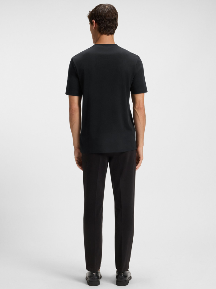 BOSS H-Thompson Mercerised-cotton T-shirt With Logo Artwork Black - MAISONDEFASHION.COM