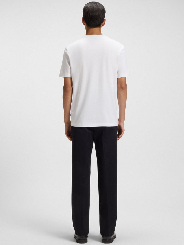 BOSS H-Thompson Mercerised-cotton T-shirt With Logo Artwork White - MAISONDEFASHION.COM