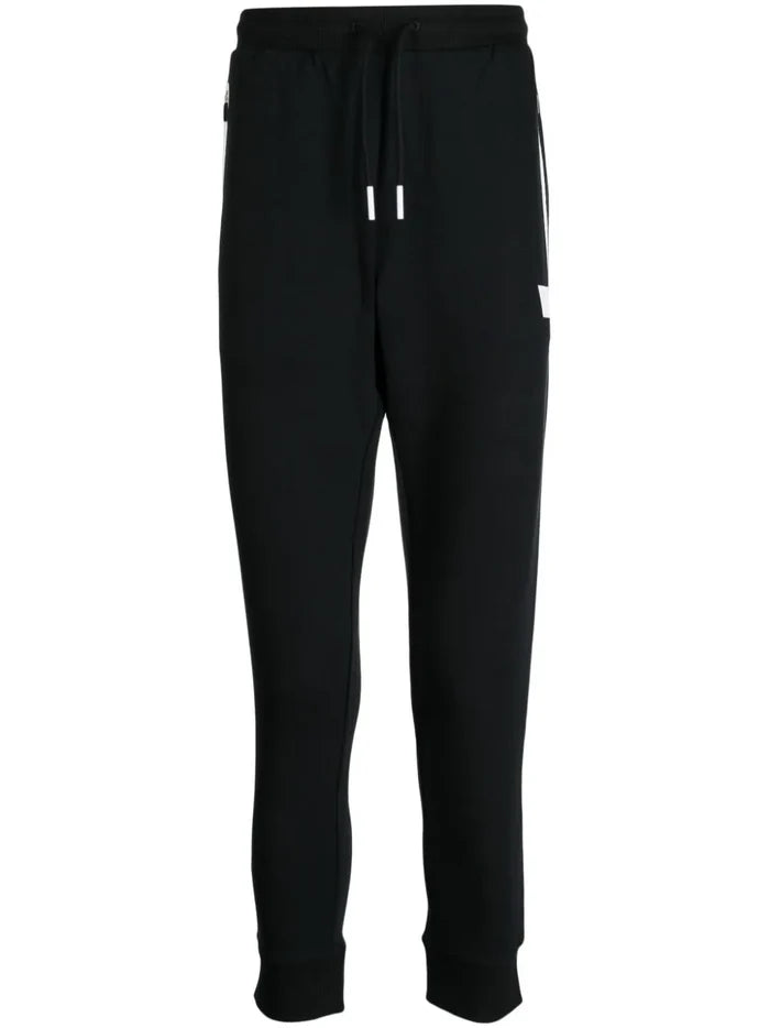BOSS MEN Hadiko Tracksuit Bottoms Black White - MAISONDEFASHION.COM