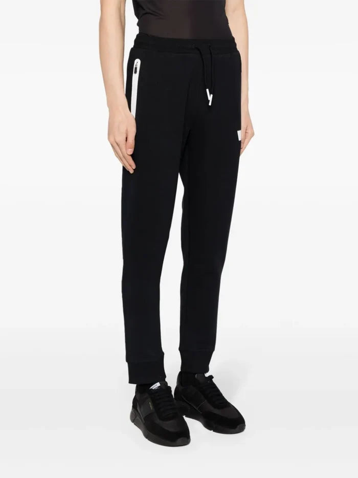 BOSS MEN Hadiko Tracksuit Bottoms Black White - MAISONDEFASHION.COM